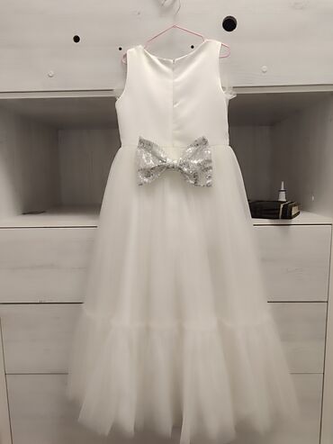 Платья: Детское платье, цвет - Белый, Б/у — 2