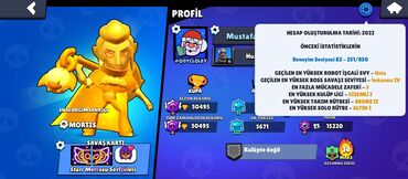 meqa maks: Brawl Stars hesabı – yüksək səviyyəli və nadir məzmunlu Ümumi: -