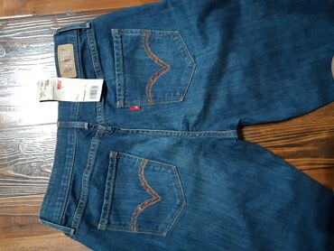 джинсы армани: Прямые, США, Средняя талия