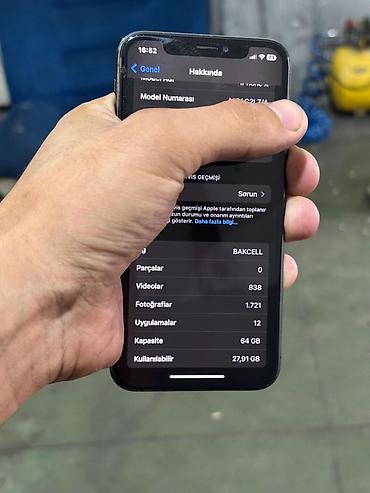 i̇phon x: IPhone X, 64 GB, Space Gray, Qırıq — 7