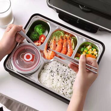 пищевой термос для еды с контейнерами: Ланч бокс #ЛанчБокс #LunchBox #КонтейнерДляЕды #ЕдаНаРаботу