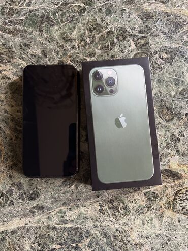 apple iphone naushniki: IPhone 13 Pro Max, Б/у, 256 ГБ, Зеленый, Зарядное устройство, Защитное стекло, Чехол, 90 %