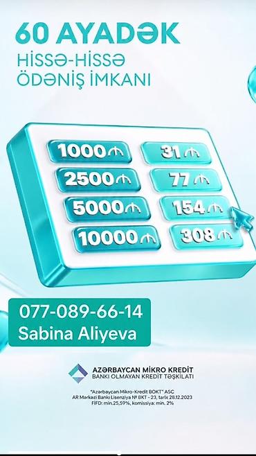 lizingde olan avtomobiller: Məhsul/xidmət: Azərbaycan Mikro Kredit – bank olmayan kredit — 1