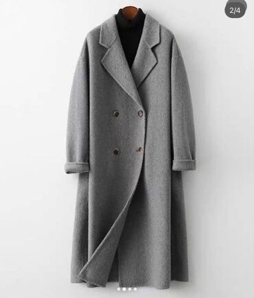 дубленка пальто: Пальто, Осень-весна, Длинная модель, Оверсайз, Без подкладки