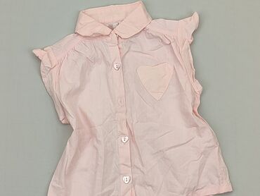 stójka koszula: Koszula 3-4 lat, stan - Dobry, wzór - Jednolity kolor, kolor - Różowy