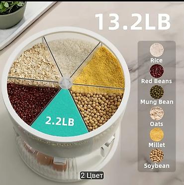 saxlama qabı plastik: Mətbəx üçün çoxfunksiyalı dənli taxıl və yumurta dispenseri - Üst — 3