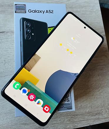 Samsung Galaxy A52, 128 GB, rəng - Qara, Barmaq izi, İki sim kartlı, Face ID