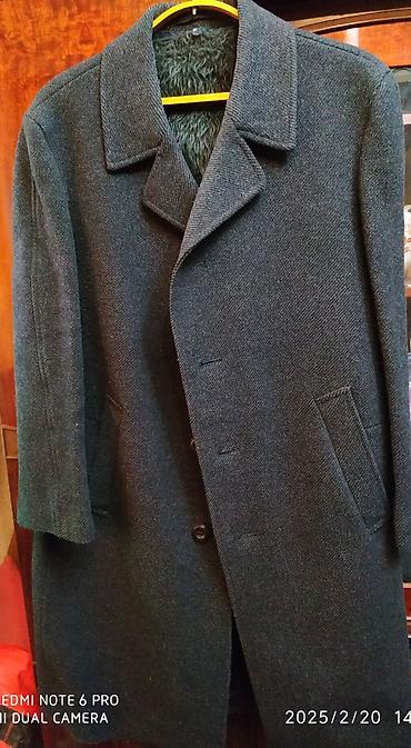 Мужское пальто, 6XL, Б/у, цвет - Черный, Самовывоз