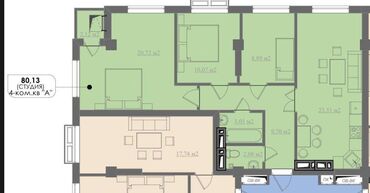 дом покровке: 4 комнаты, 80 м², Элитка, 8 этаж, ПСО (под самоотделку)