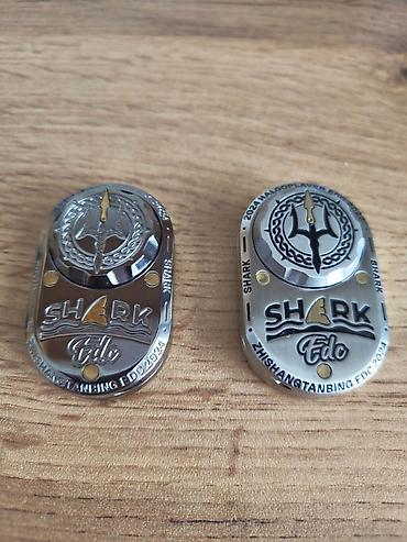 Игрушки-антистресс: Gold Shark Gray EDC fidget Titanium toy - oyuncaq — stressi azaltmaq — 1