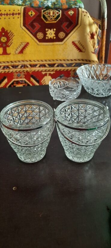 Digər dəstlər və servizlər: Klassik süfrə və dekor dəsti - Şüşə dekorativ vaza: əl işi görünüşlü — 5