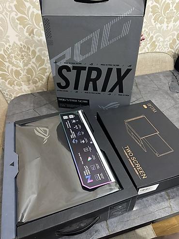 ноутбук с 1660 ti: ROG Strix SCAR 16 Üzerinde ekstra 2 display var. Totalda 3 display — 2