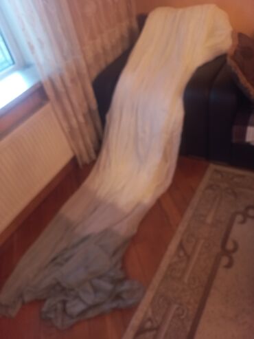 tort üçün şekiller: Məhsul: Ev tekstili dəsti 1) Tül pərdə parçaları - Rəng: ağdan boz