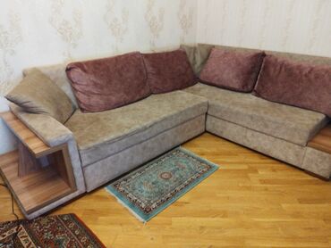 мебель для кухни бу: Угловой диван, Б/у, Раскладной, С подъемным механизмом, Ткань