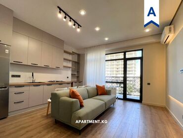 apartment for rent in bishkek: 2 комнаты, Агентство недвижимости, Без подселения, С мебелью полностью
