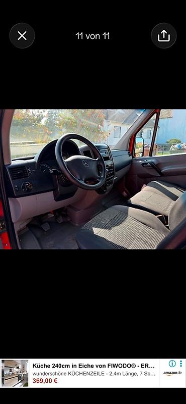 спринтер бортовой тент: Легкий грузовик, Mercedes-Benz, Дубль, 2 т, Б/у — 7
