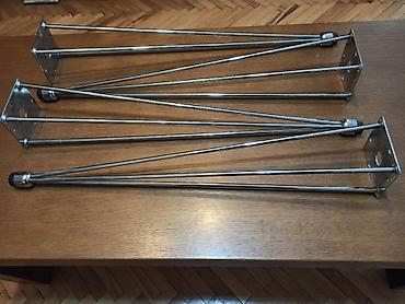 namestaj za decu: Metalni nogari (za sto) dužine 70cm, sa podešavajućim stopicama — 4