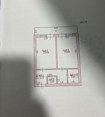 1комнатная квартира на долгий срок: 2 комнаты, 38 м², Индивидуалка, 4 этаж, Евроремонт