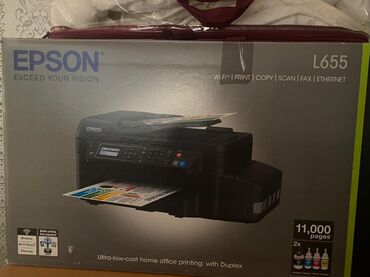 komputer manitoru: Epson L655 çoxfunksiyalı printer - Funksiyalar: çap, kopyalama, skan