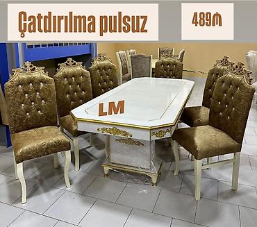 isdol usdul: Klassik üslubda yemək otağı dəsti - Komplet: 1 ədəd düzbucaqlı masa + — 1