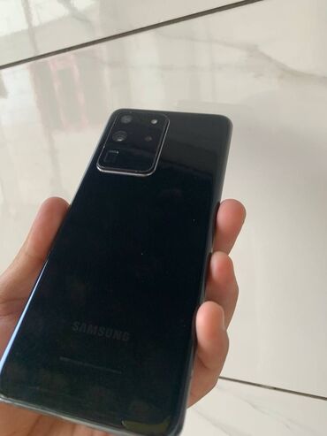 самсунг мобильный: Samsung Galaxy S20 Ultra, Б/у, 256 ГБ, цвет - Черный, 1 SIM