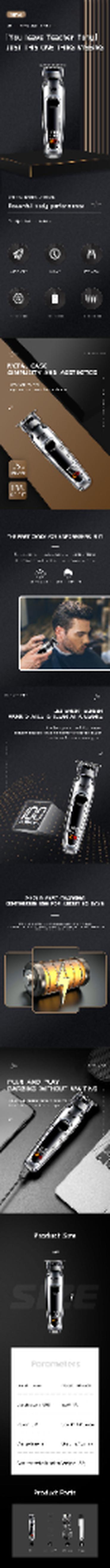kompute: Taraş aparatı Kemei 2261 - 2 Sürətli / 6000-6500 RPM / 1200mAh / 150 — 6