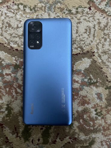 зубная щётка для детей: Redmi, Redmi Note 11, Колдонулган, 64 ГБ, түсү - Көгүлтүр, 2 SIM