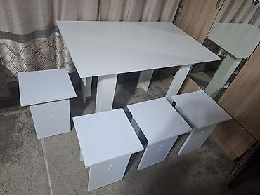 silver kitchen: Кухонный стол и стул, Новый, Самовывоз, Платная доставка, цвет - Белый — 5