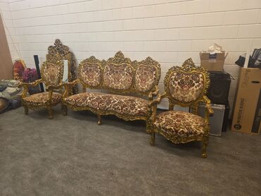 Stilske garniture: Luksuzni barokni set garniture za sedenje – 3 dela - Sastav: trosed — 2