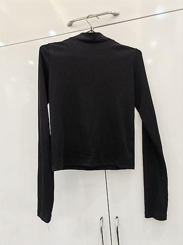 cins: Qadın uzunqoll bluz – qara rəng - Model: Yarı-fitted, düz kəsim - — 2
