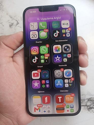 iphone 6s batarya: IPhone 13, 128 GB, Qara, Barmaq izi, Face ID — 3