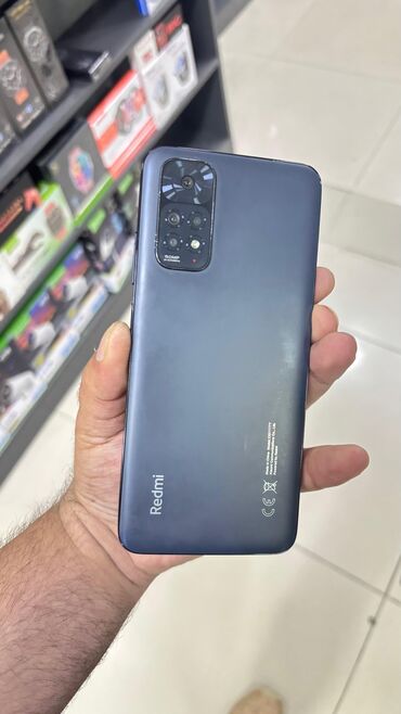 Redmi: Redmi Note 11, 128 GB, rəng - Qara, Sensor, Barmaq izi, İki sim kartlı