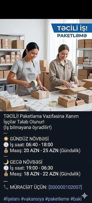 evde paketleme ışı bakı: Marketoloq tələb olunur — 1