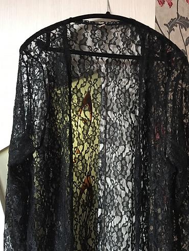 Üst geyimi: Qara qyupur kardiqan,raz.5xl - Model: Uzun, açıq önlü kimono tipli — 4