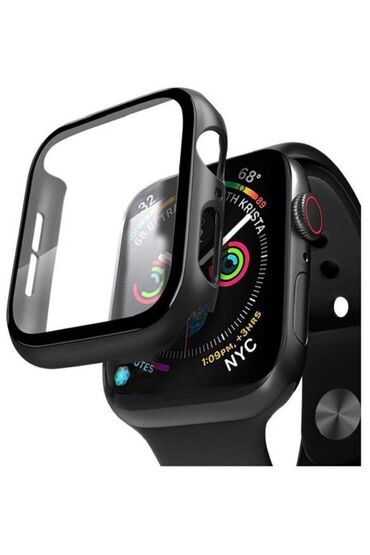 Qoruyucu üzlüklər: Apple watch 44mm 360 şüşə keys cabrosu