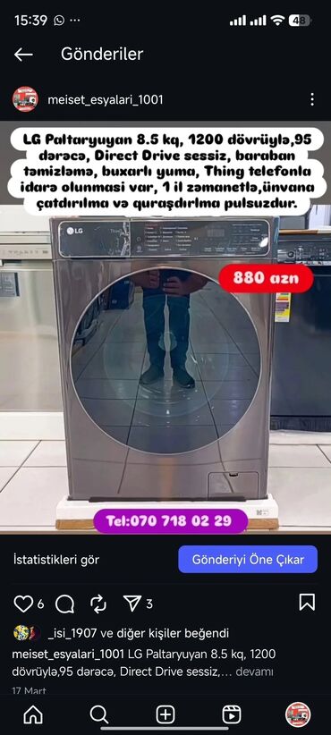 Paltaryuyan maşınlar: Paltaryuyan Anbardan satiş.Qimətlər aşagida qeyd olunub.Ünvana — 31