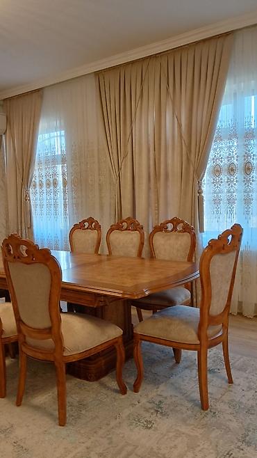 masa desdi: Qonaq otağı üçün, Yeni, Açılan, Dördbucaq masa, 8 stul — 5