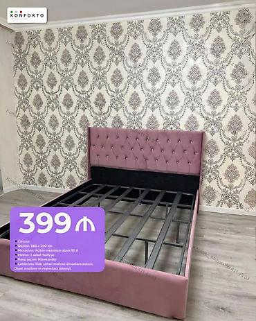 Mebel: Mebel: Çarpayı - Ölçü: 160 x 200 sm - Başlıq: düyməli (kapitone) — 1