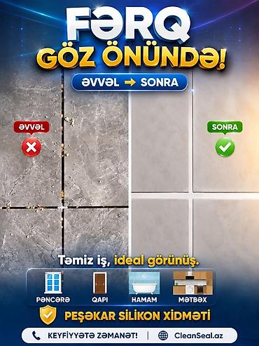 ağ qapı: Peşəkar silikon xidmətləri – təmiz və səliqəli bitirmə işləri — 1