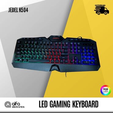 işıqlı klaviatura: Jedel K504 Oyun Klaviaturası Rgb Brend adı:Jedel Kabel uzunluğu