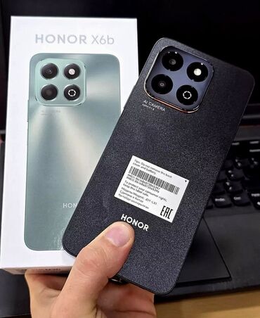 rusiya telefon qiymetleri: Honor X6b, 256 GB, rəng - Qara, Sensor, Barmaq izi, İki sim kartlı