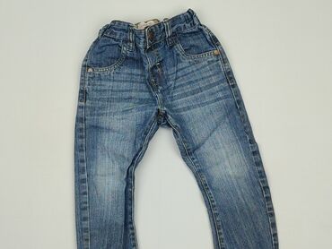 spodnie wysoki stan jeansy: Spodnie jeansowe, Next, 2-3 lat, 92/98, stan - Bardzo dobry