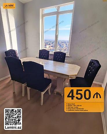 Ev və bağ: Masa Dəsti – 6 nəfərlik - Masa ölçüsü: 100 × 200 sm - Stul sayı: 6 — 1