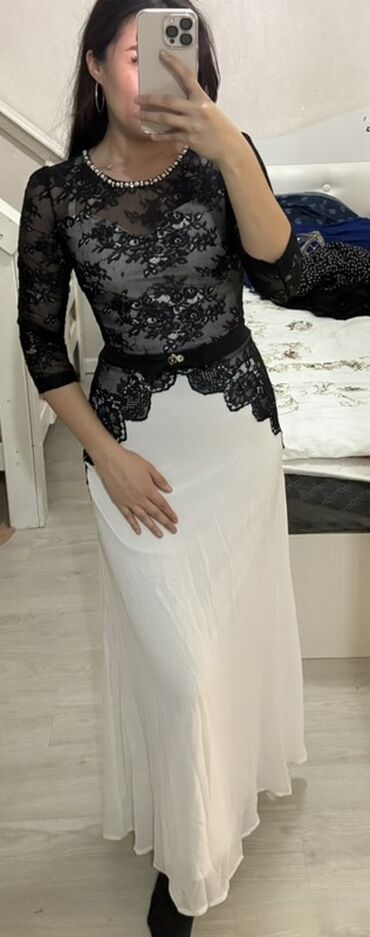 платье халат для беременных: Кече көйнөгү, А-силуэт, Узун модель, Жеңдери менен, XS, S