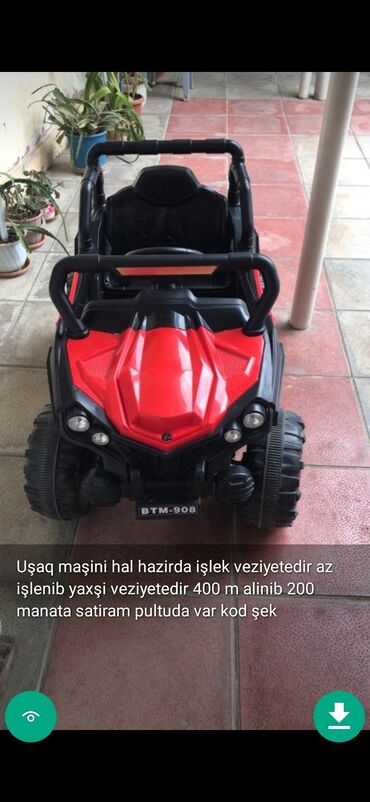 Uşaq üçün elektrik maşınları: Uşaq masinlari elektrikli masinlar matasikllar qiymetler melumatlar — 24