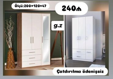 Divanlar: *Dolab 3 qapılı* *240Azn* ◻️Ölçü-200×120×47 ◻️Rəng seçimi sərbəst