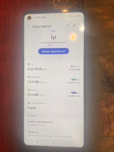 samsung a21s satılır: Samsung Galaxy A21S, rəng - Qara, Sensor