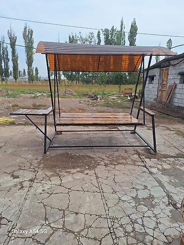 кухный мебел бу: Садовые качели Металл, Со спинкой, С крышей — 7
