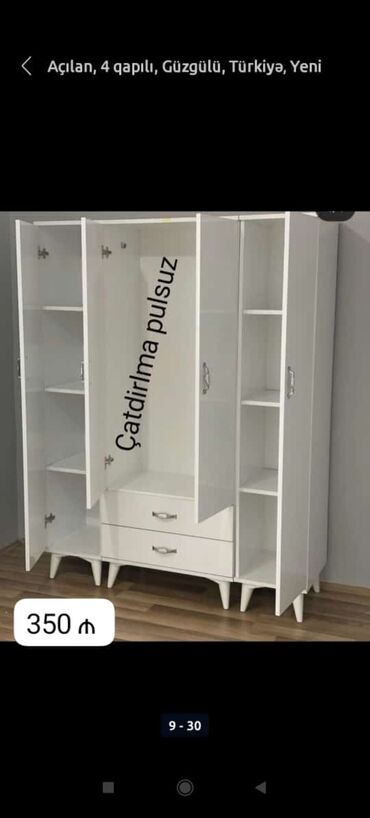 Dolablar: Yeni, 4 qapılı Düz dolab, Dolab-asılqan — 7