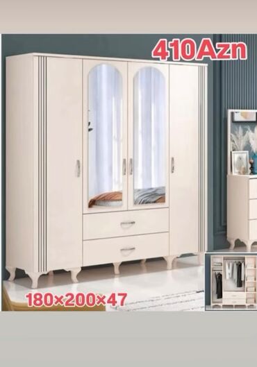 Dolablar: Yeni, Açılan, 3 qapılı Düz dolab, Qarderob, paltar dolabı, Azərbaycan — 12